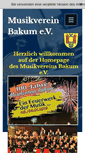 Mobile Screenshot of musikverein-bakum.de